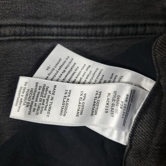 Good American High-rise Classic Jeans Washed Black Size 20 - Picture 10 of 11